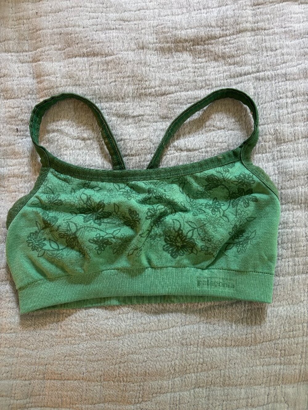 Mint green Patagonia sports bra